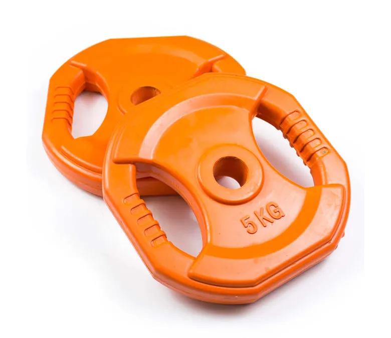 Sześciokątny talerz do obciążania sztangi z 2 otworami na uchwyty