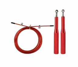 Skakanka z drutu stalowego z uchwytami ze stopu aluminium