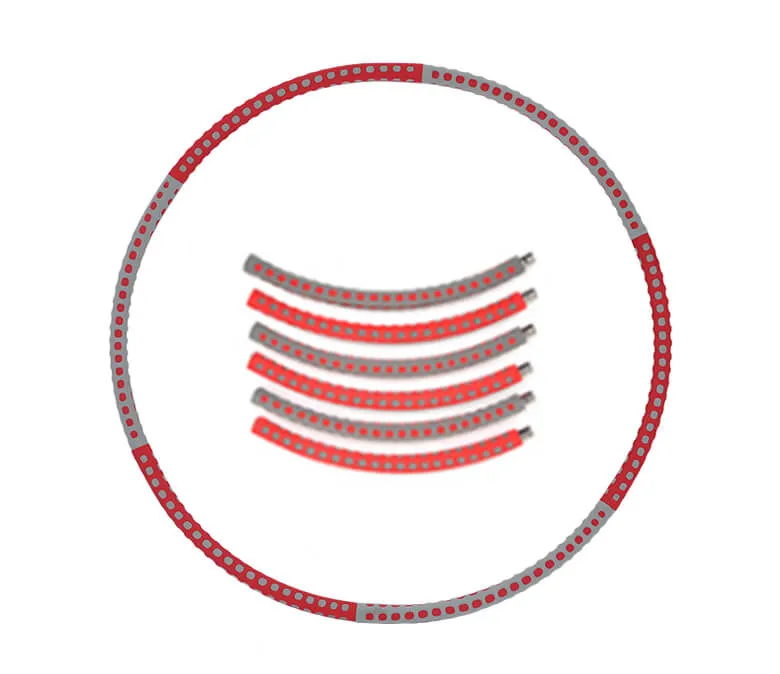 Obciążone hula hop z masażem brzuszka