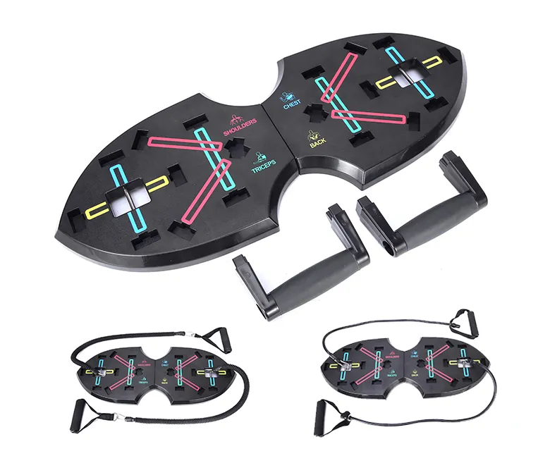 Ulepszony drążek do pompek 15 w 1 z taśmami oporowymi