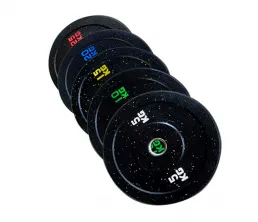 Talerz do sztangi z kolorowym granulatem gumowym