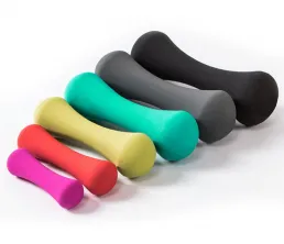 Hantle żeliwne w kształcie kości, powlekane PCV, kolorowe, dla pań