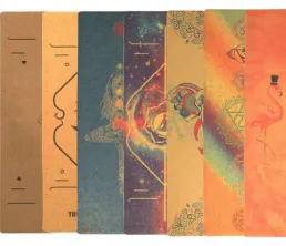 Niestandardowa kolorowa, ekologiczna mata do jogi z korka TPE