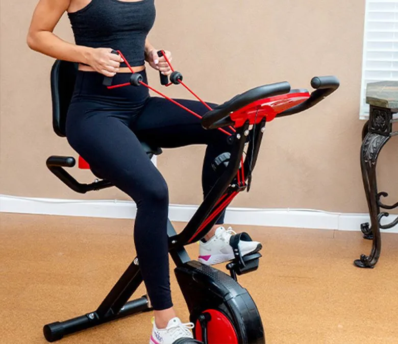 Składany rower treningowy oszczędzający miejsce