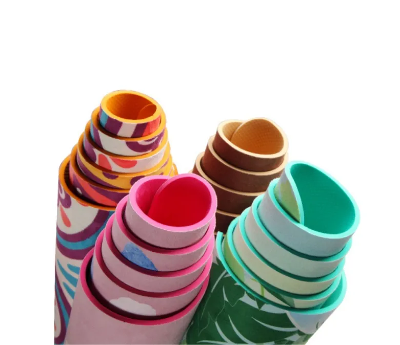 Wysokiej jakości zamszowa mata do jogi z nadrukiem TPE