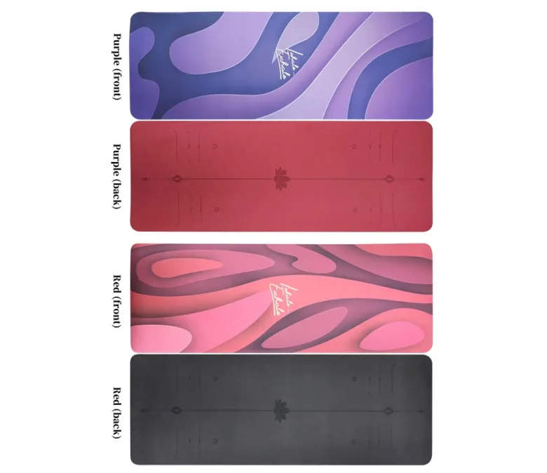 Dwustronna mata do jogi z nadrukiem laserowym o grubości 6 mm