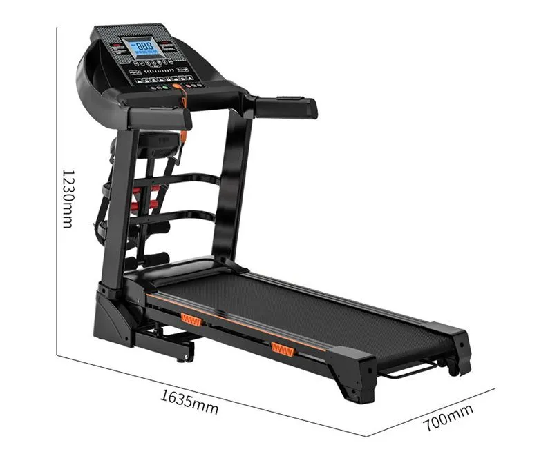 Elektroniczna inteligentna bieżnia fitness Wyświetlacz LED Wielofunkcyjna bieżnia sportowa