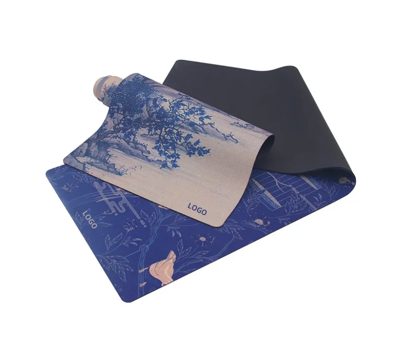 Mata do ćwiczeń jogi z kauczuku naturalnego i lnu