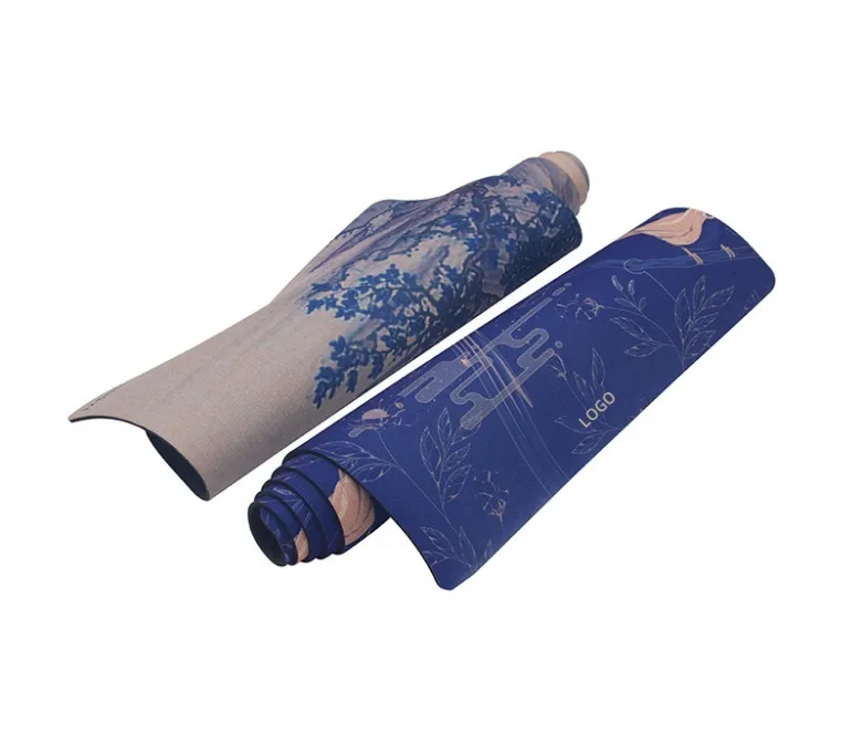 Mata do ćwiczeń jogi z kauczuku naturalnego i lnu