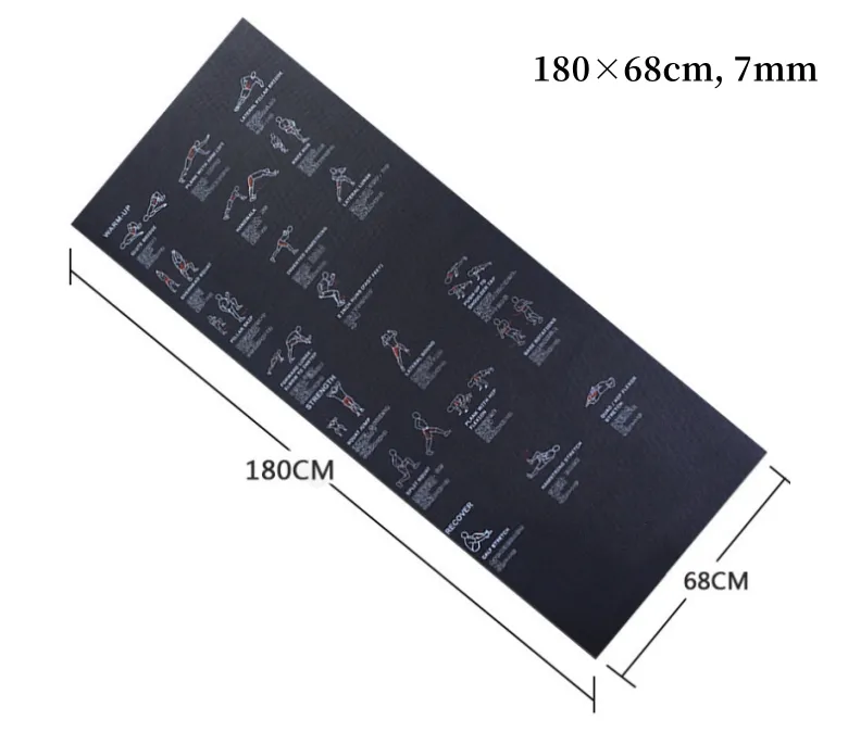Antypoślizgowa profesjonalna mata do treningu sportowego z PVC, męska i damska