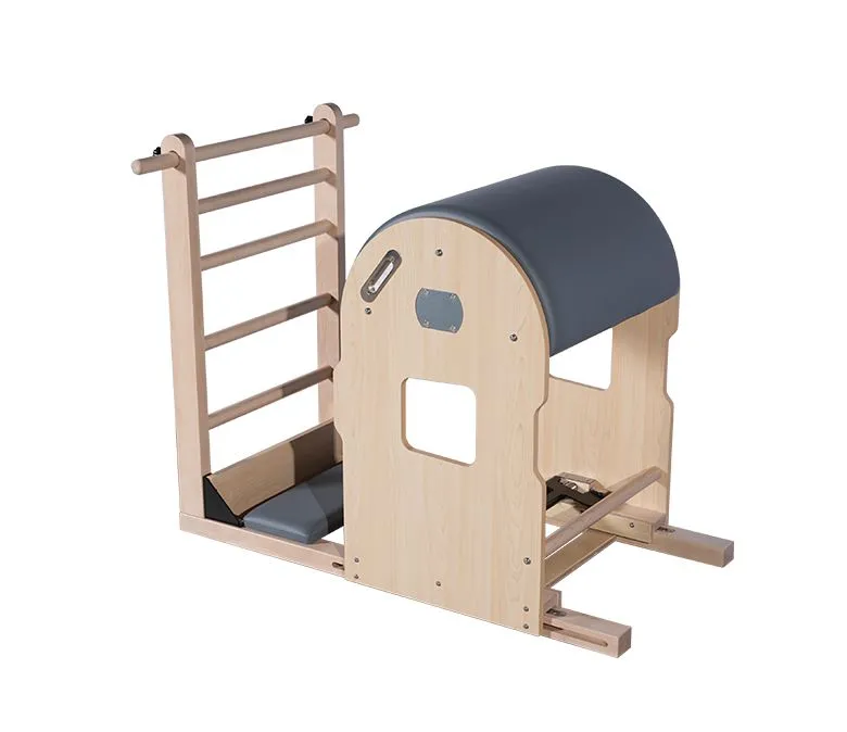 Beczka z drabinką do pilatesu z regulacją nóżek klonowych