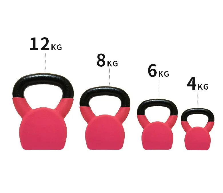 Wyprofilowany pojedynczy Kettlebell pokryty winylem