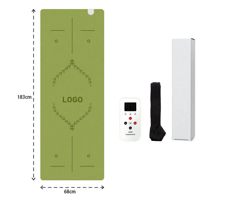 Nowa, ulepszona, grzewcza, matowa mata do jogi z gumy PU