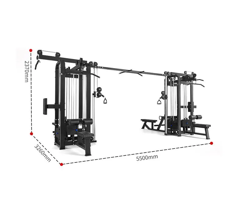 Sprzęt do siłowni Multi Jungle z 8 stacjami