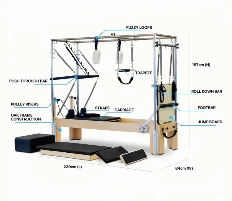 Cadillac Reformer Yoga Pilates Reformer Pełny trapez