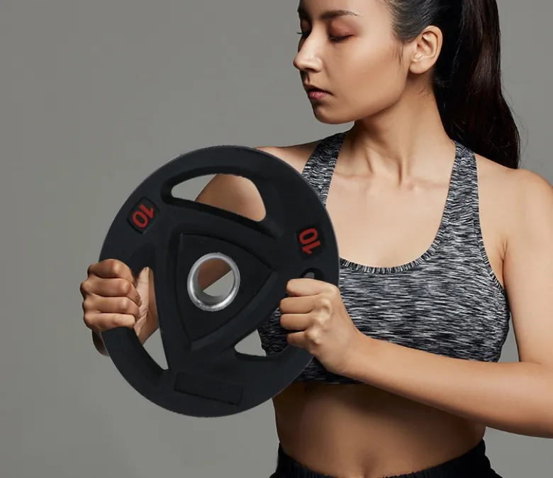 Zaokrąglony talerz do obciążania sztangi z 3 otworami na uchwyty