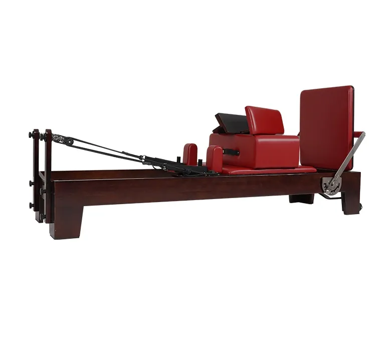 Komercyjny drewniany reformator do pilatesu z dębu orzechowego