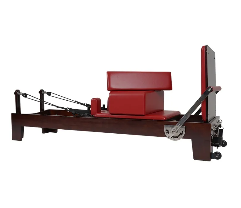 Komercyjny drewniany reformator do pilatesu z dębu orzechowego