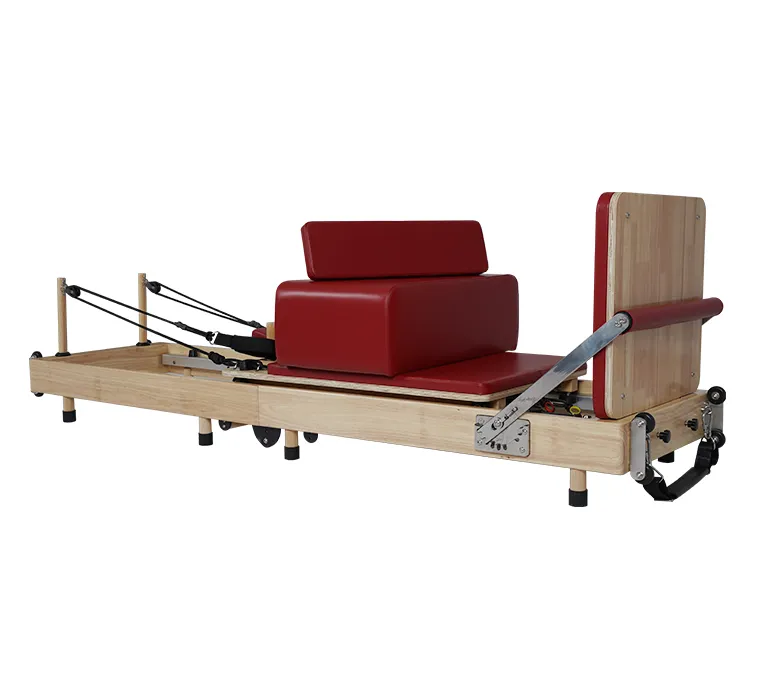 Składana przenośna maszyna do reformowania pilatesu z drewna dębowego bez przegubów